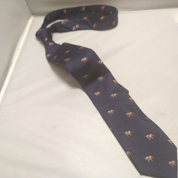 Silk Necktie with Bulldogs on a Navy background from Jos A Bank - Picture 15 of 15